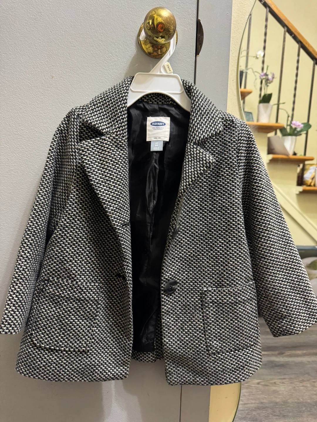 Old Navy Girls Houndstooth Blazer Jacket Size 3T