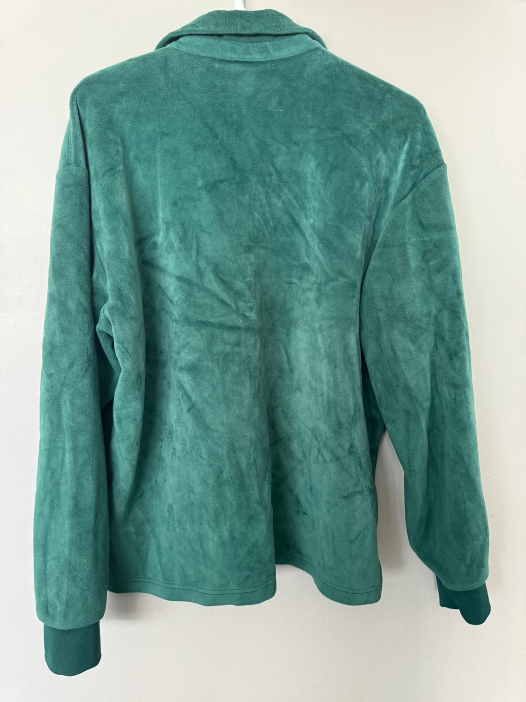 Adidas Velour Tracksuit Set Green Medium - photo 2