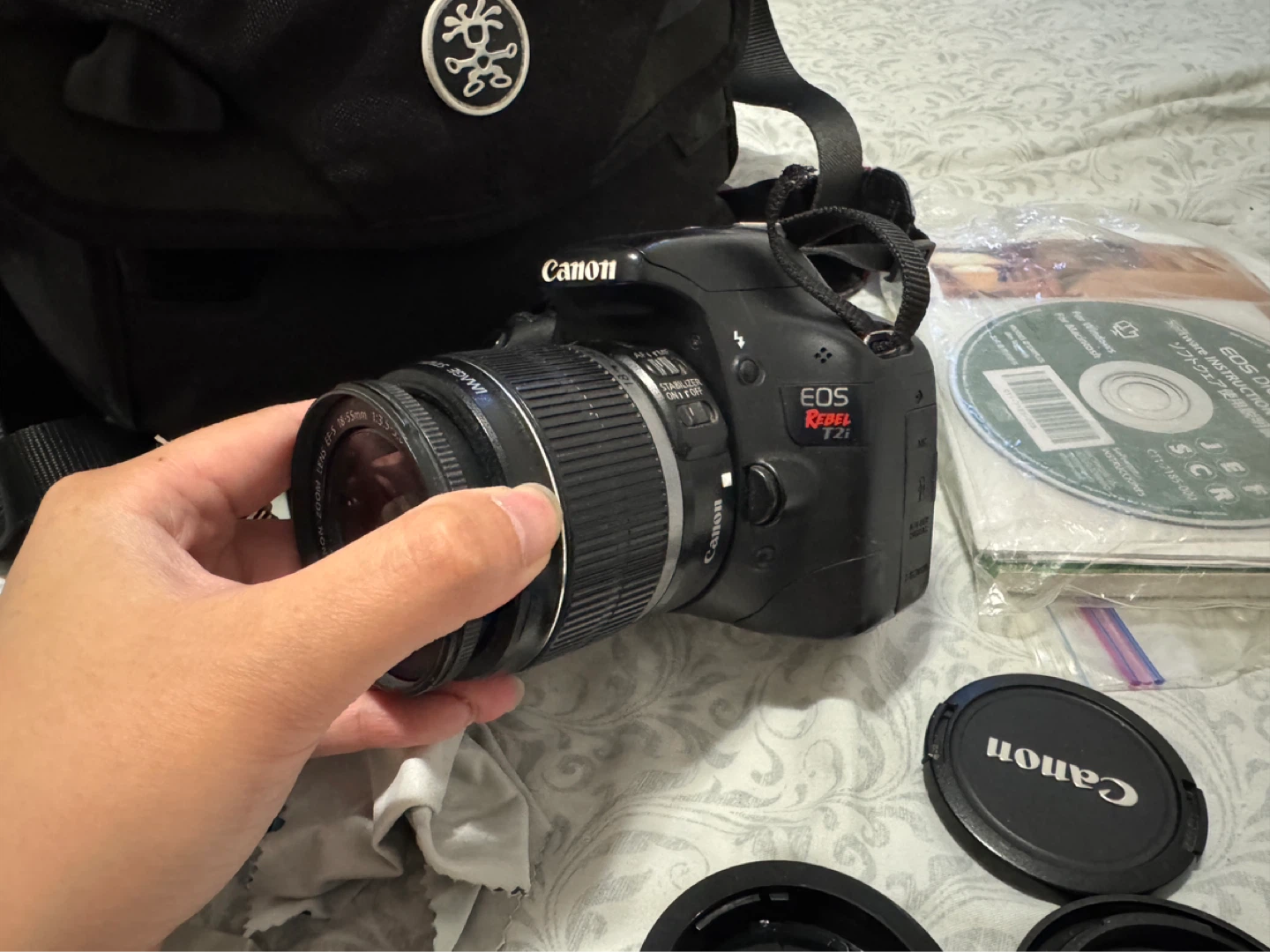 Canon EOS Rebel T7 DSLR Camera Kit with Bag - photo 2