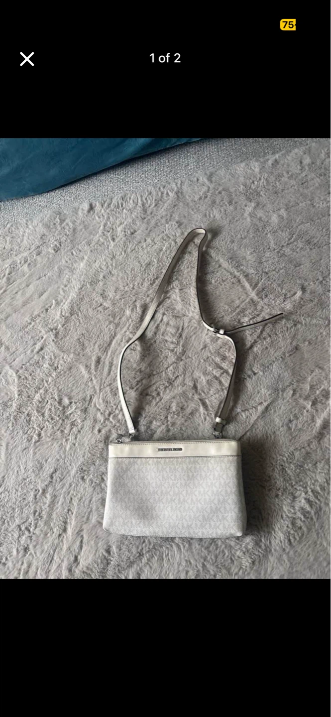 Michael Kors White Logo Crossbody Bag
