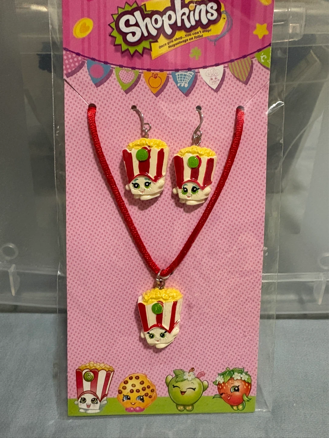 Popcorn Necklace and Earrings Set