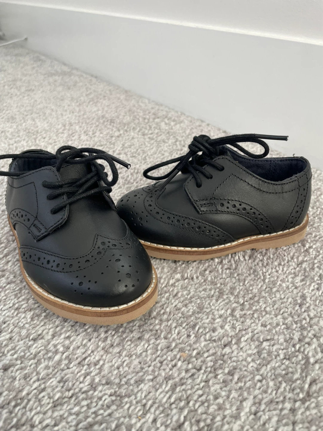 Next Black Dress Shoes, Brogues - Toddler Size 5 - photo 2