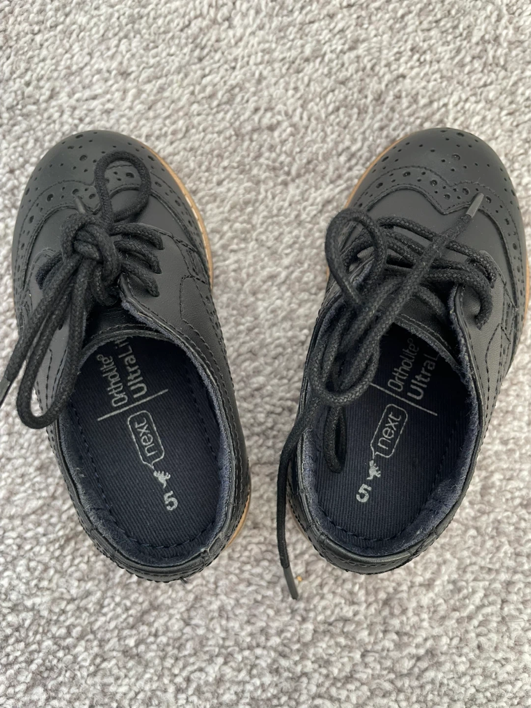 Next Black Dress Shoes, Brogues - Toddler Size 5 - photo 4