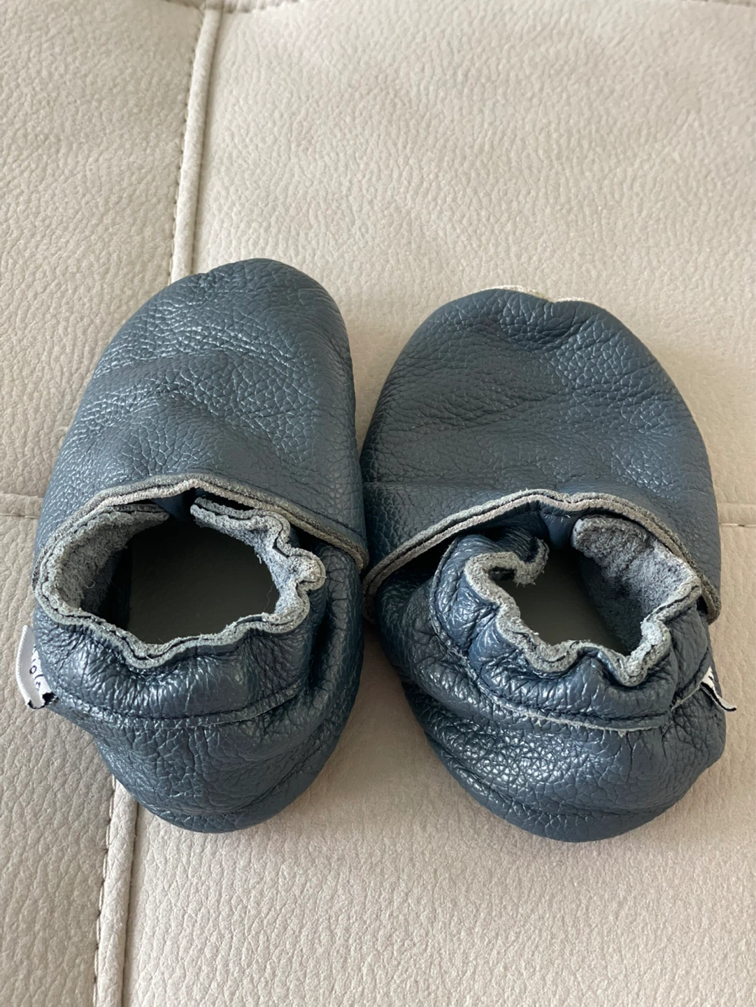 Mejale Leather Baby Moccasins - Navy - photo 2