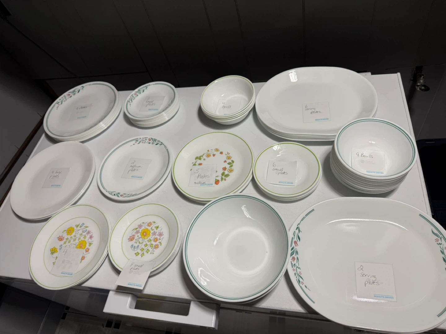 Large Corelle Dinnerware Set - 60+ Pieces