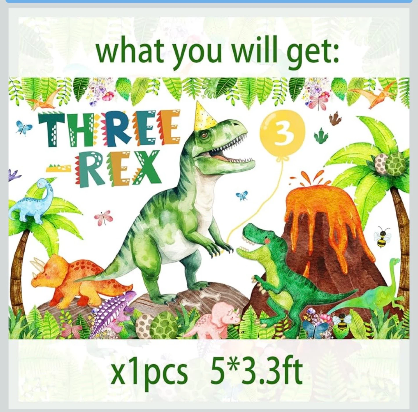 Dinosaur Birthday Party Plates & Banners - photo 4