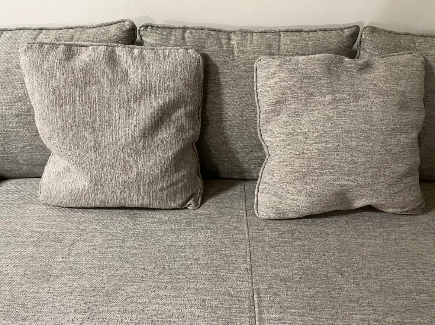 Grey Fabric Sofa with 3 Cushions - photo 4