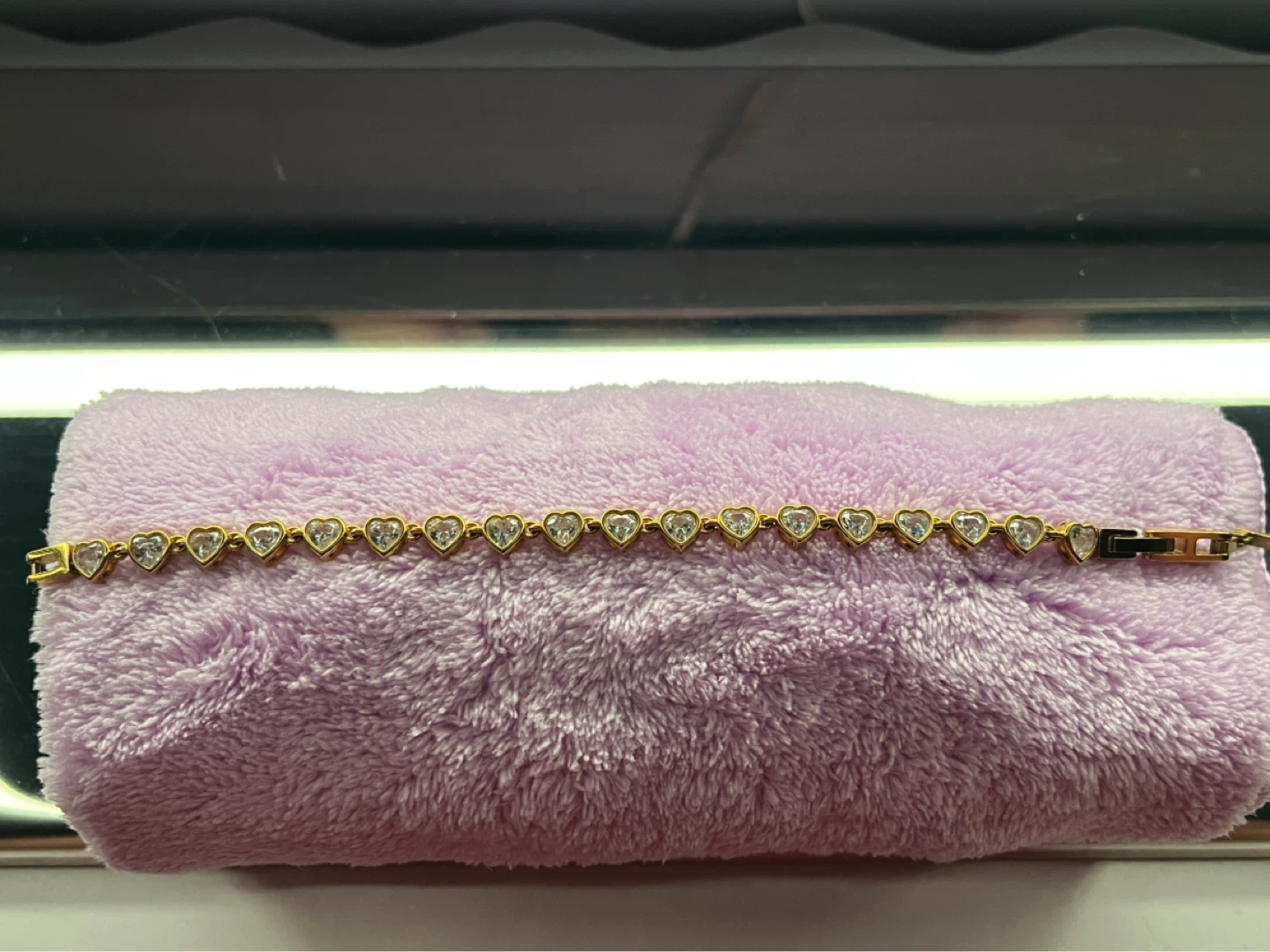 Heart tennis bracelet