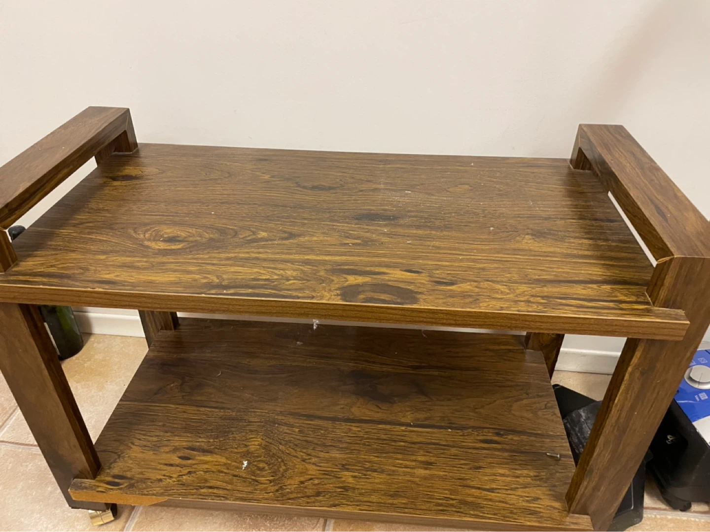 Wooden Two-Tiered Cart