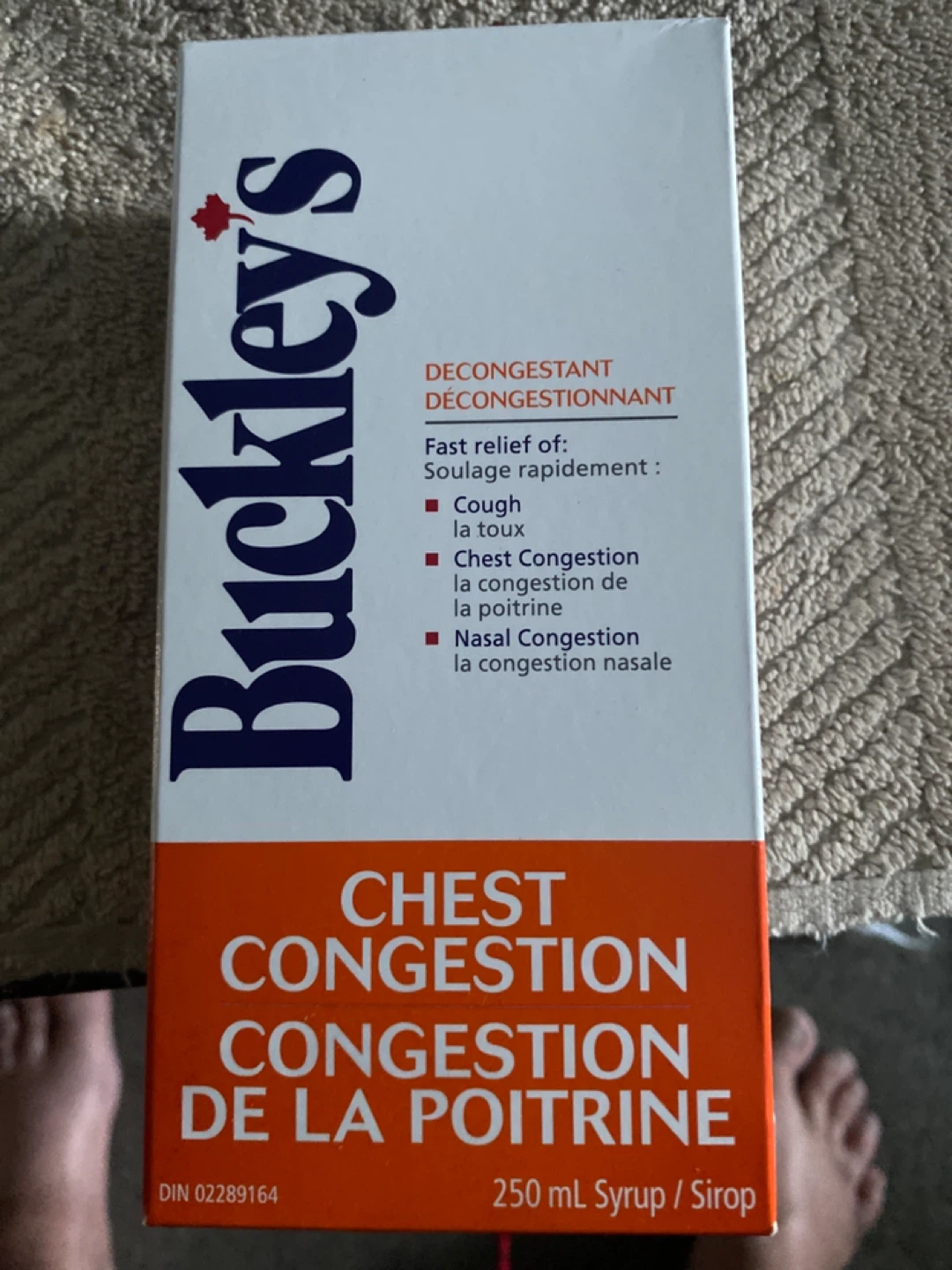 SEALED BUCKLEYS CHEST CONGESTION 250 ML SYROP
