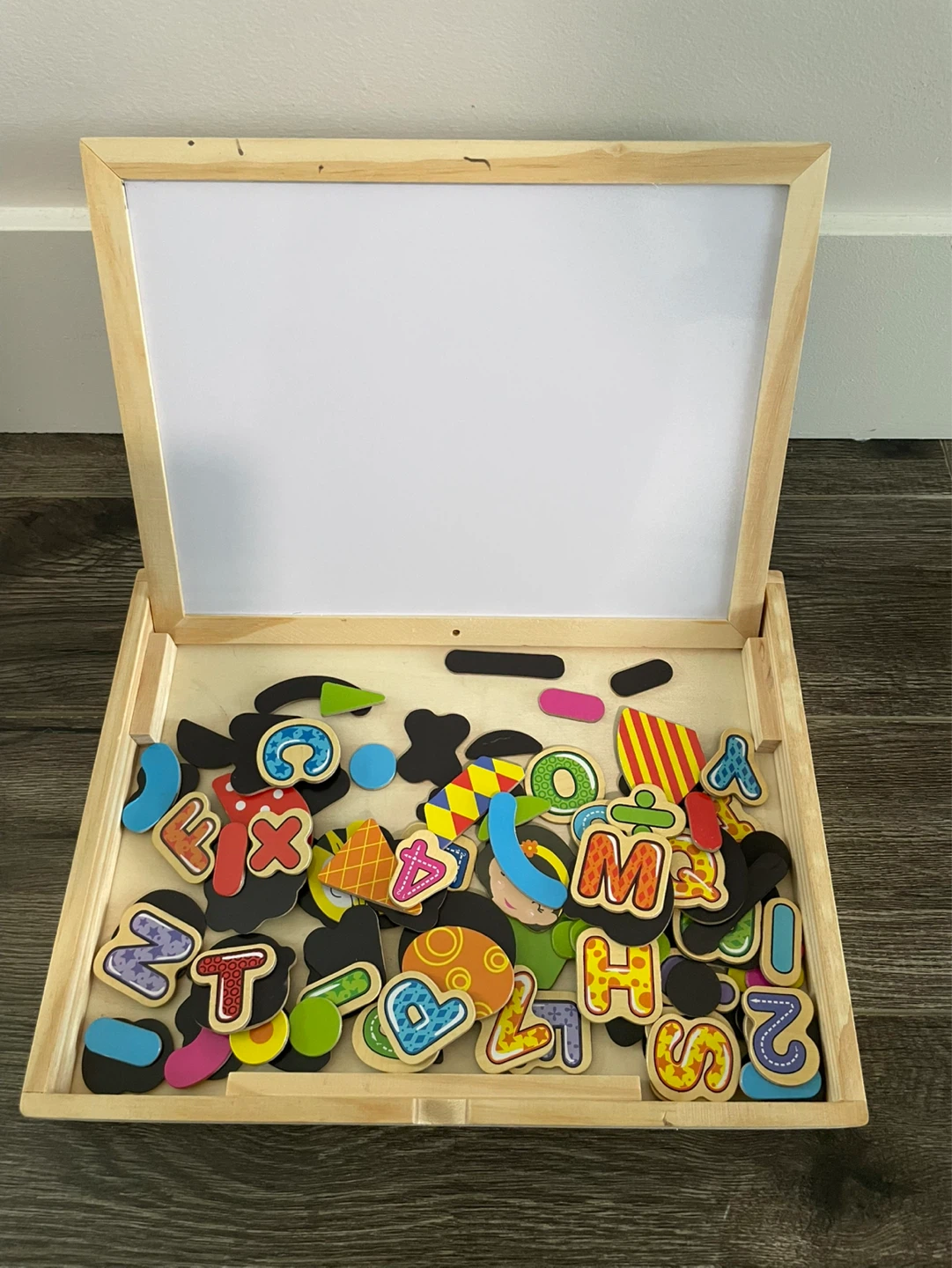 Yoptote Wooden Magnetic Puzzle Letters Drawing Board 90 Pieces - photo 4
