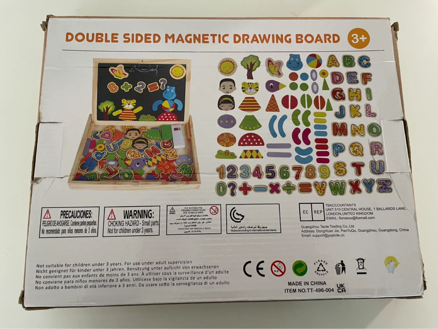 Yoptote Wooden Magnetic Puzzle Letters Drawing Board 90 Pieces - photo 2