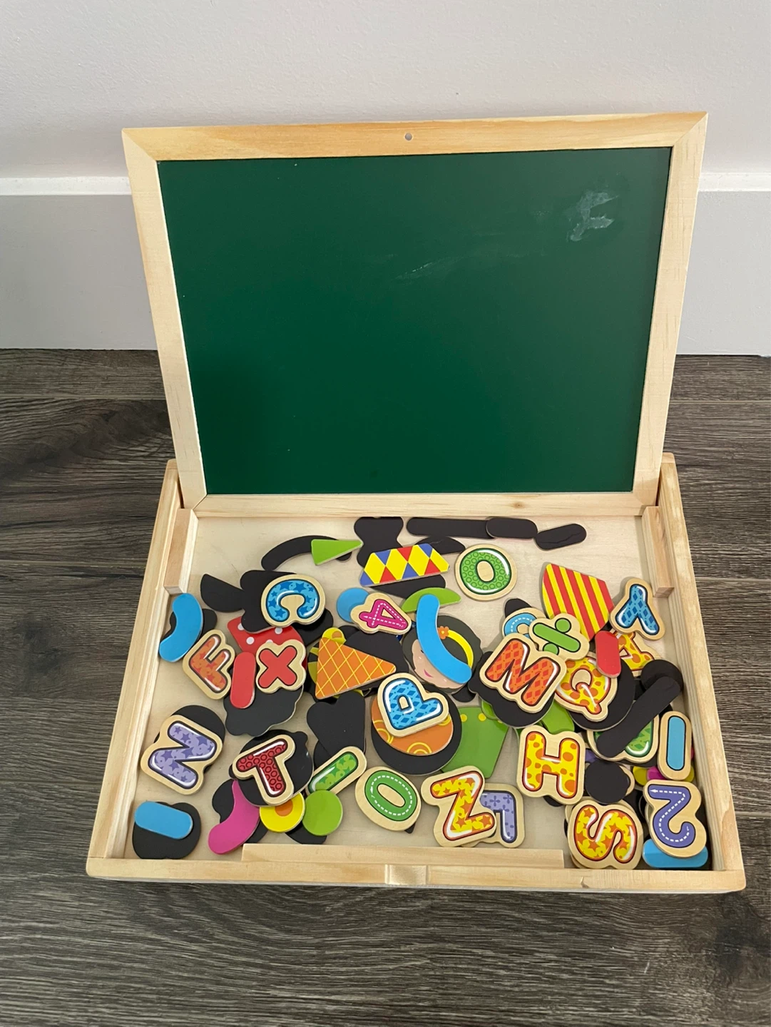 Yoptote Wooden Magnetic Puzzle Letters Drawing Board 90 Pieces - photo 3