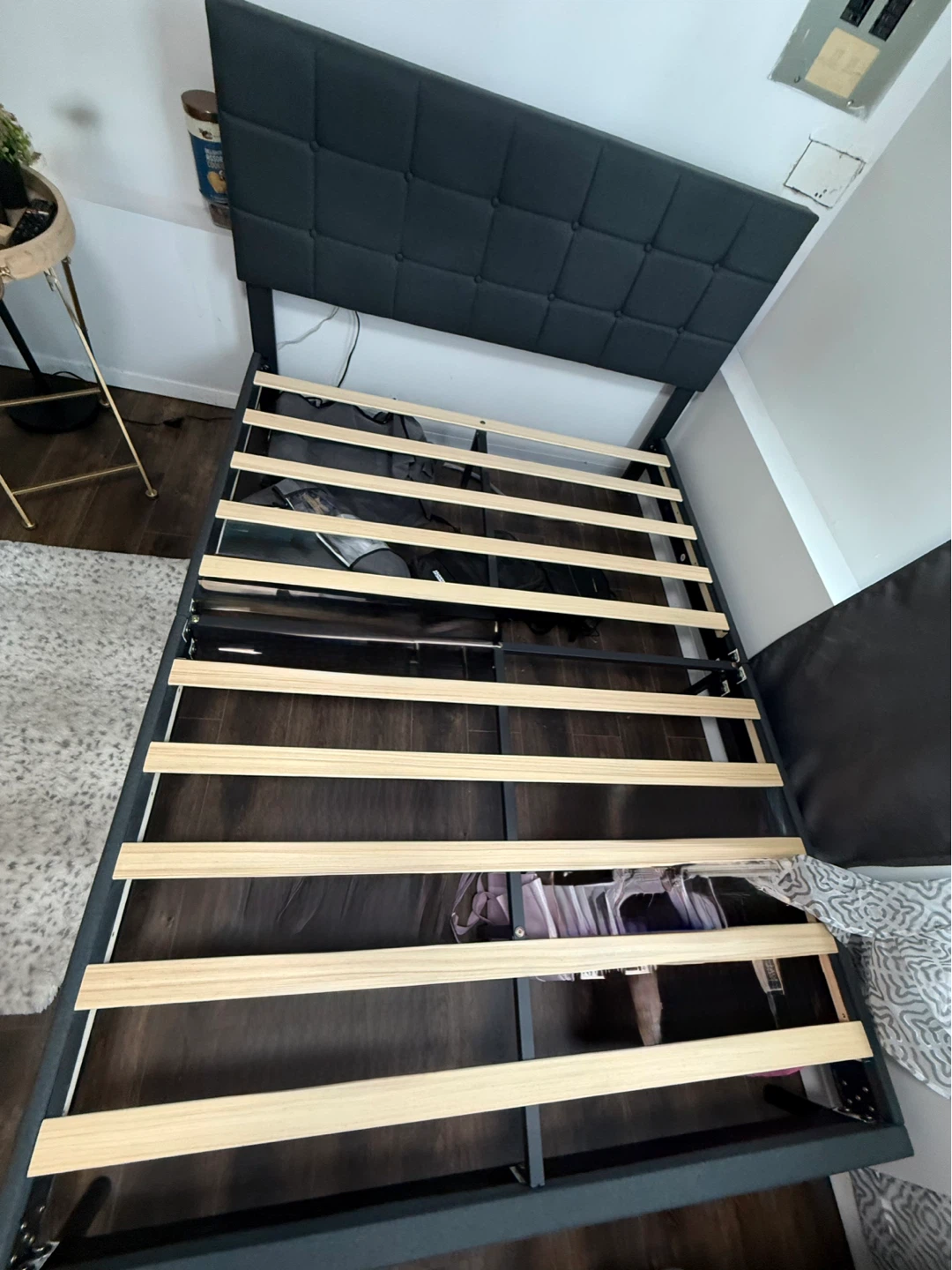 Queen Size Platform Bed Frame with Headboard