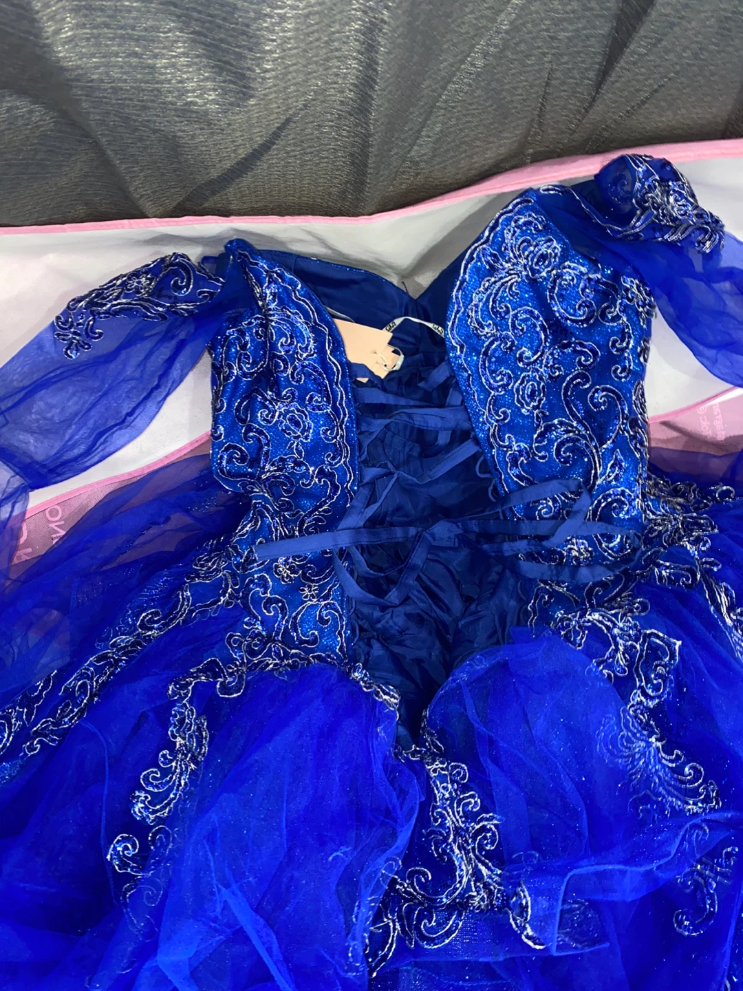 Royal Blue Sequin Ball Gown - photo 4