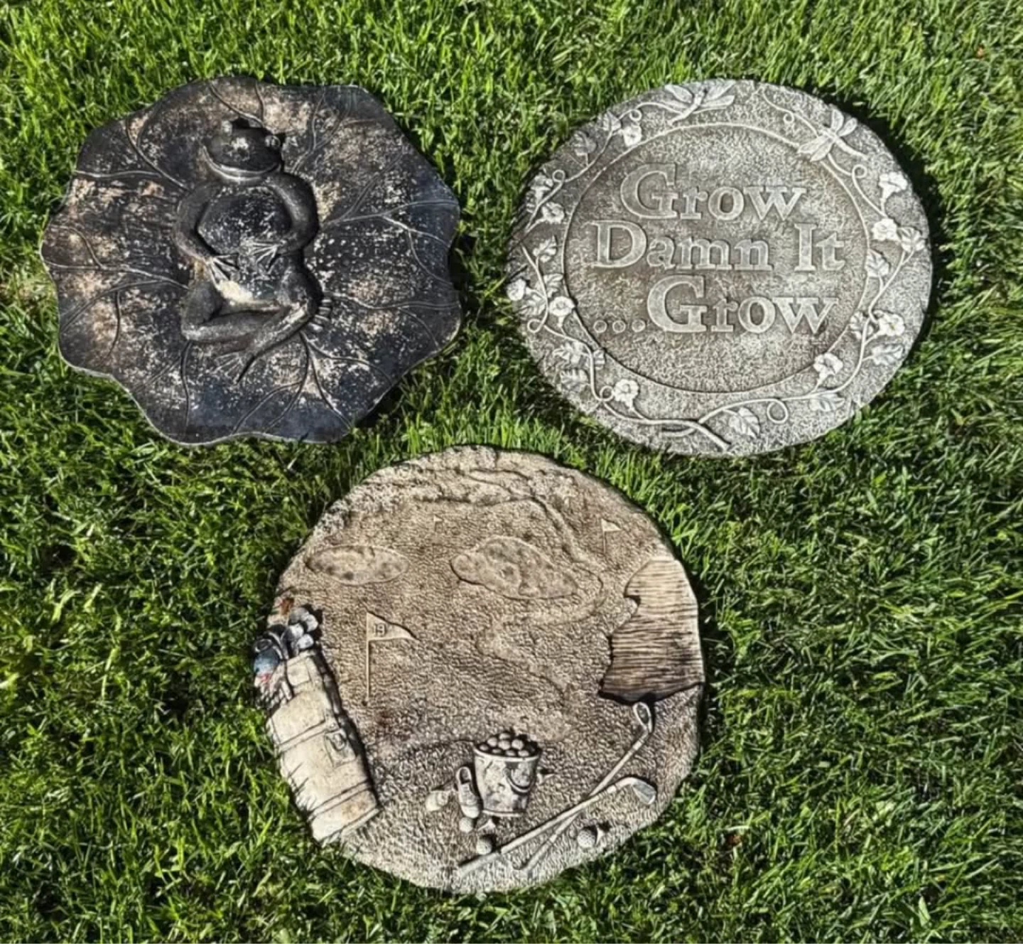Garden Stepping Stones & Yard Decor Set – 3 Pieces
