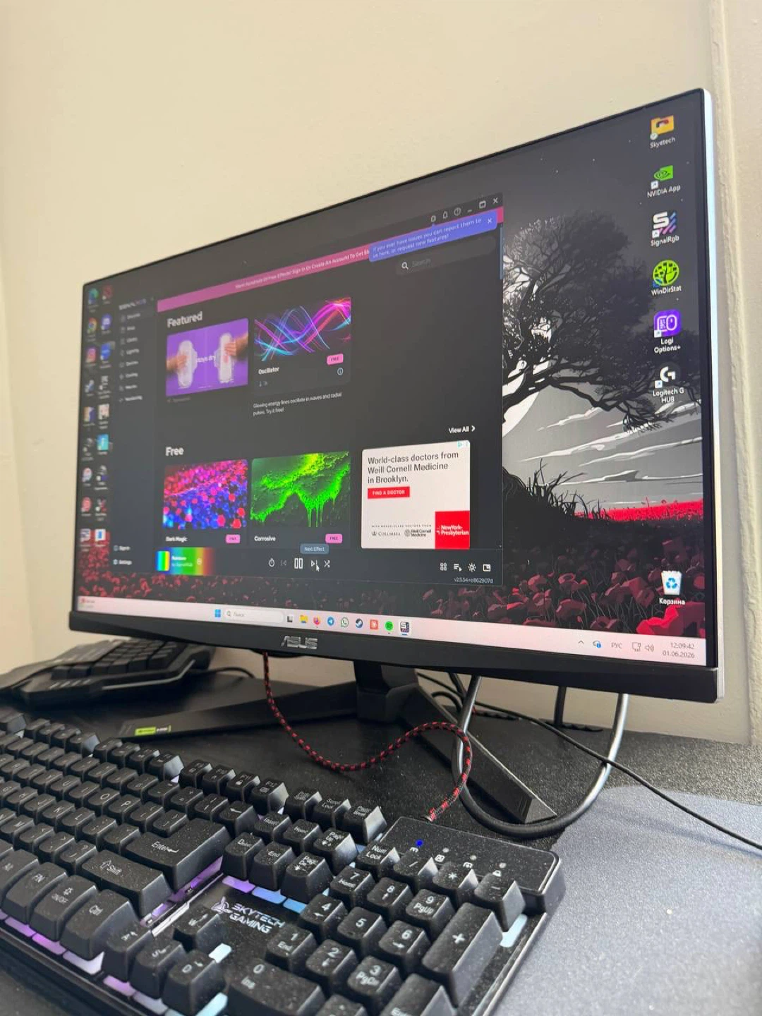 Skytech desktop full set + monitor ASUS TUF GAMING
