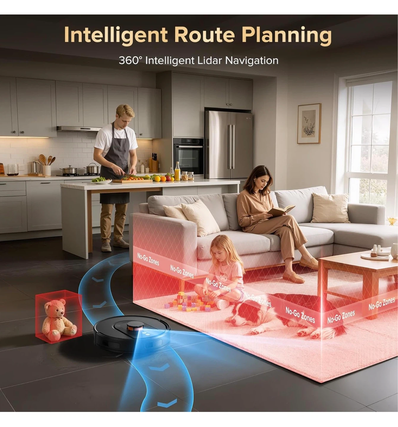 Smart Robot Vacuum Mop Combo Self-Emptying 6000Pa Suction - photo 4