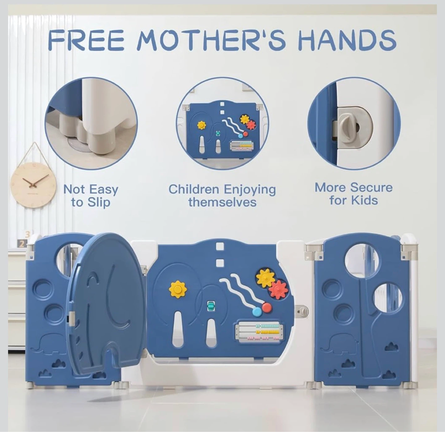 Baby Playpen - Safety Play Yard with Activity Panel - photo 5
