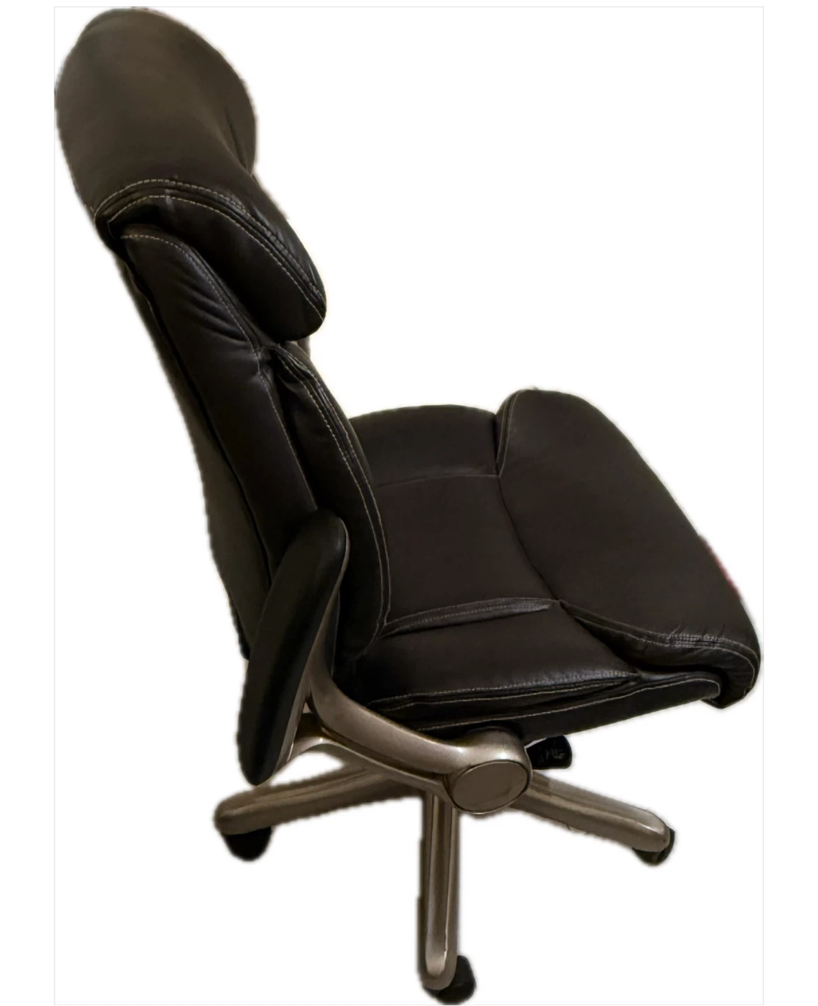 Brown Leather Office Chair - photo 2