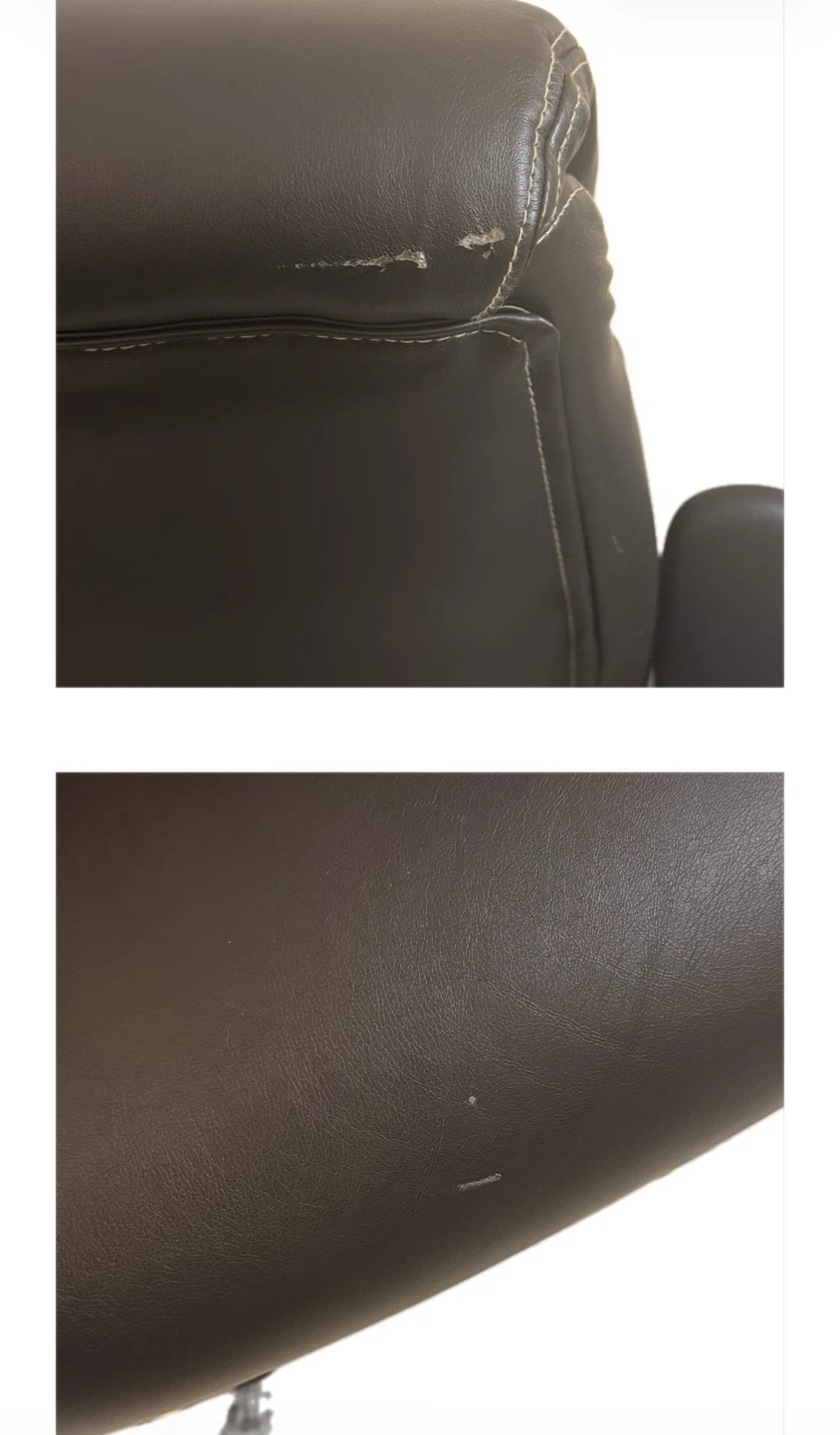 Brown Leather Office Chair - photo 3