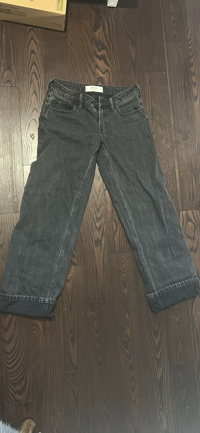 Hollister Grey Wide Leg Jeans Size 28 - photo 2