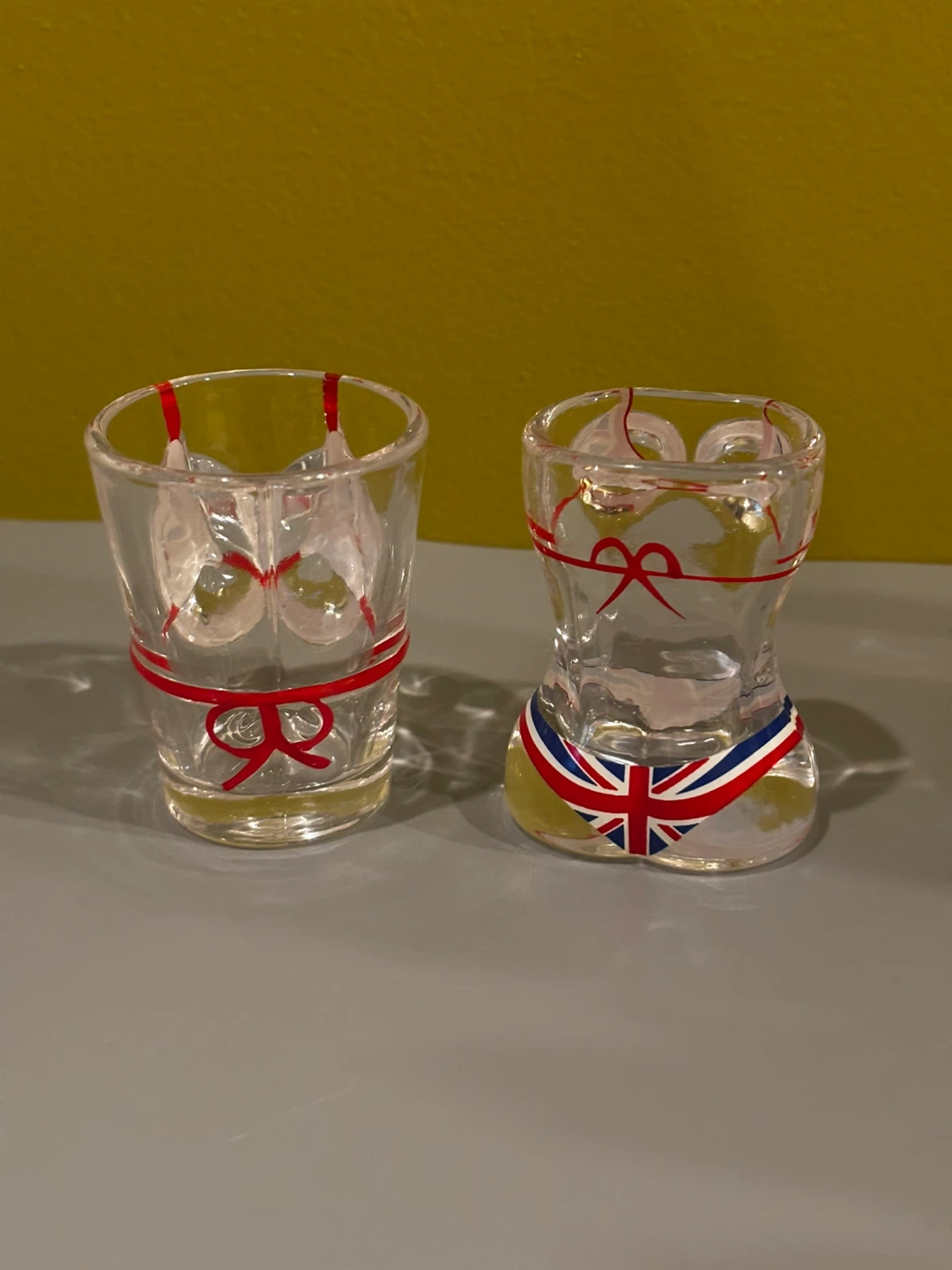 Set of 2 Novelty Shot Glasses - Union Jack Bikini Design - photo 3
