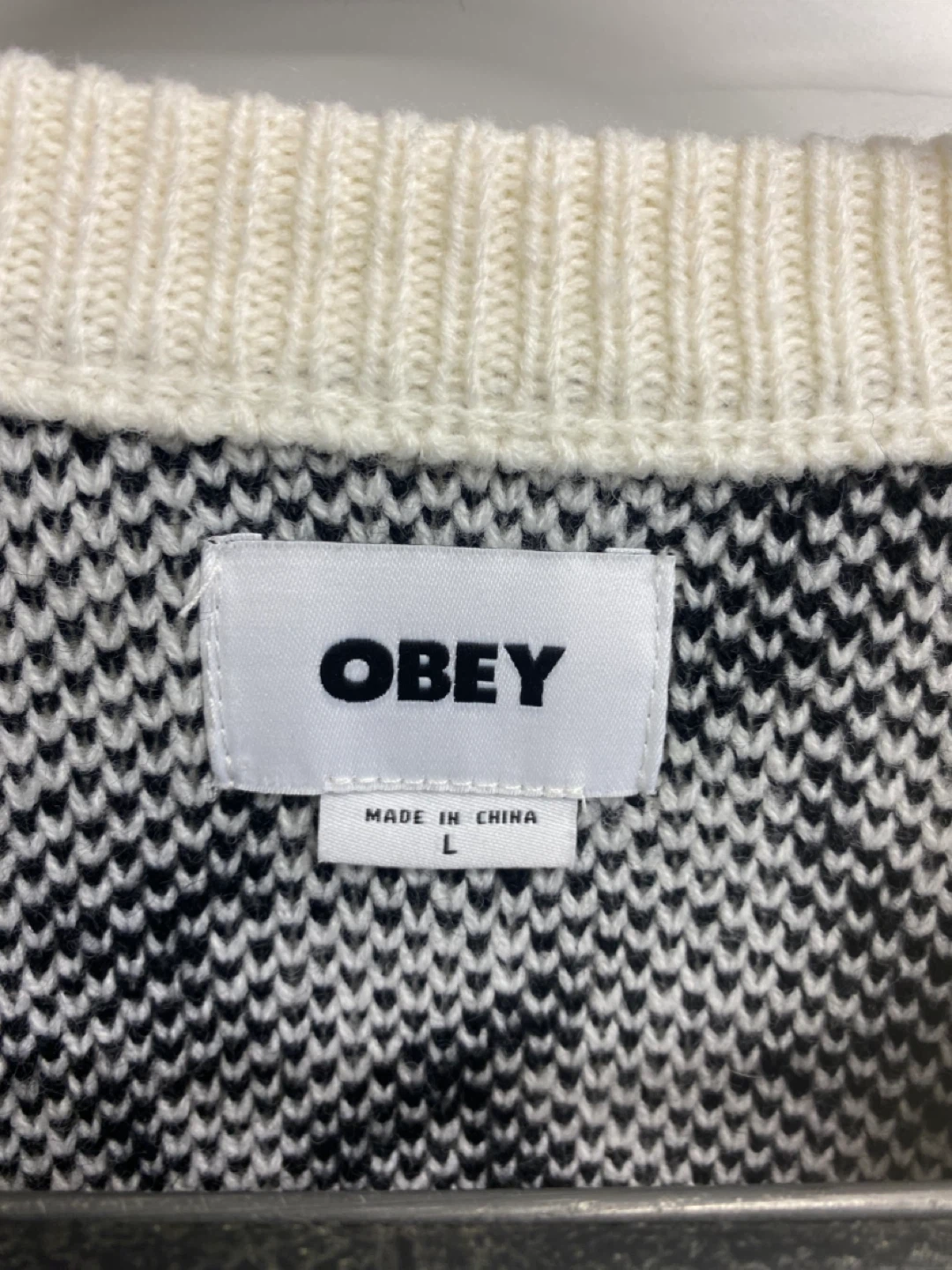 OBEY Women's Knit Sweater Vest - Size L - photo 3