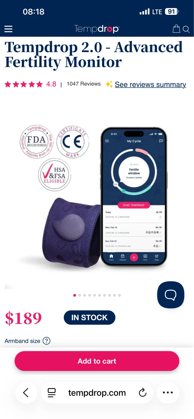 Tempdrop BBT Fertility Tracker