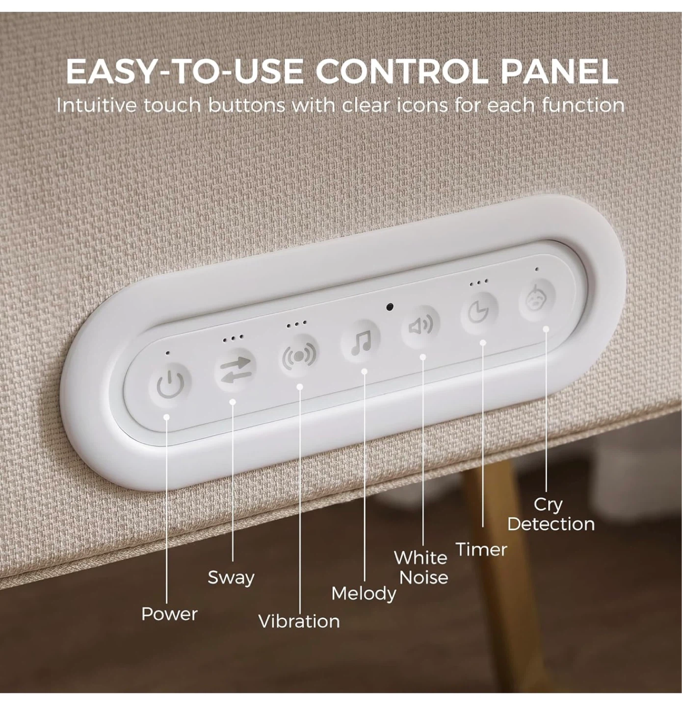 Smart Baby Bassinet with Cry Detection - Auto Soothing - photo 3