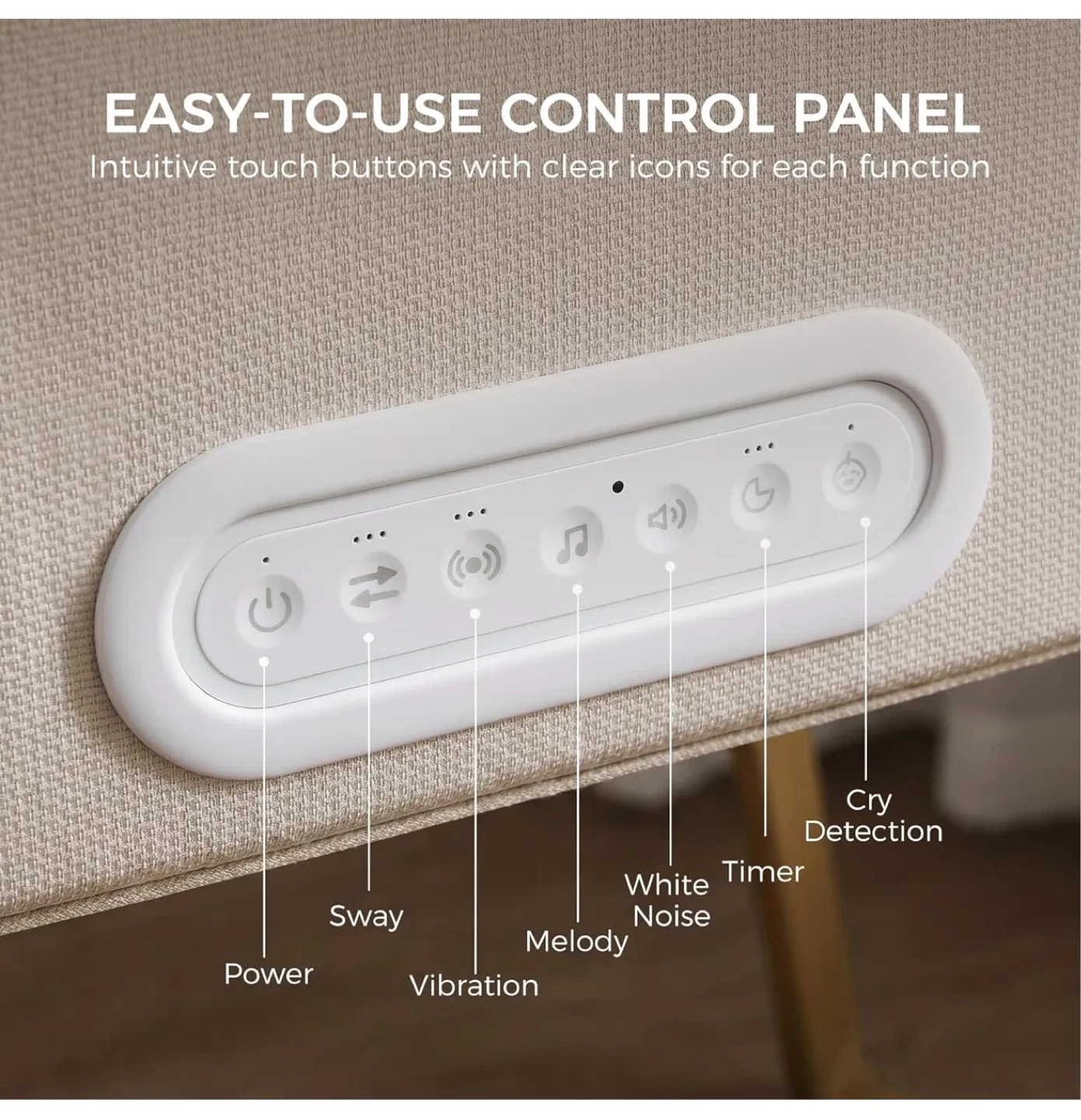 Smart Baby Bassinet with Cry Detection - Auto Soothing - photo 3