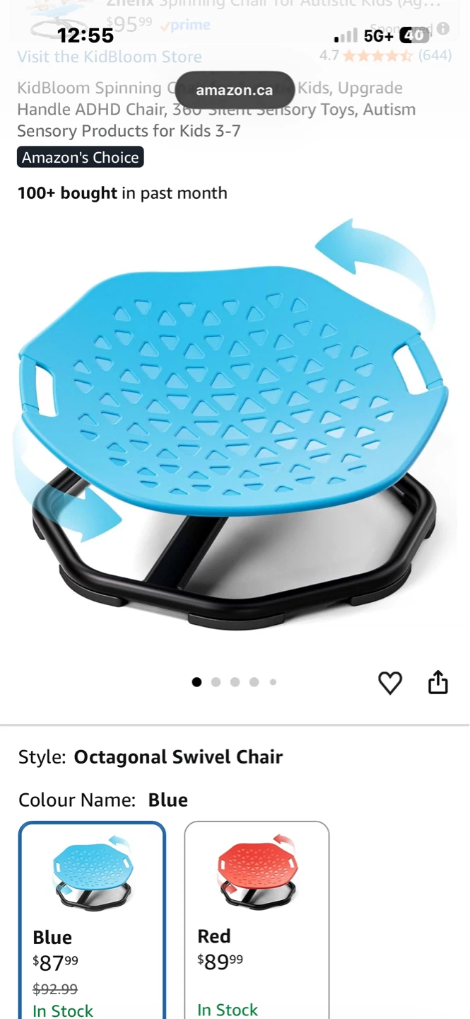 KidBloom Spinning Chair for Kids with autism - photo 5