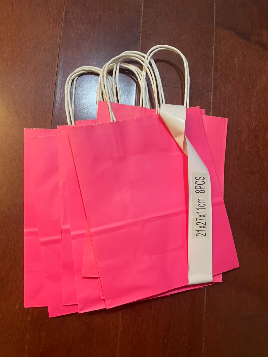 Pink Paper Gift Bags - 7 Piece Set - photo 2