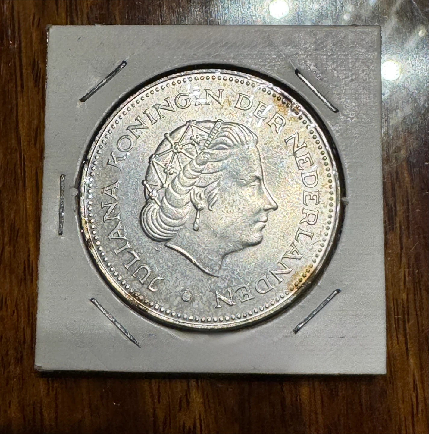 Large Netherlands 1945-1970 Silver Commemorative 10 Gulden Coin