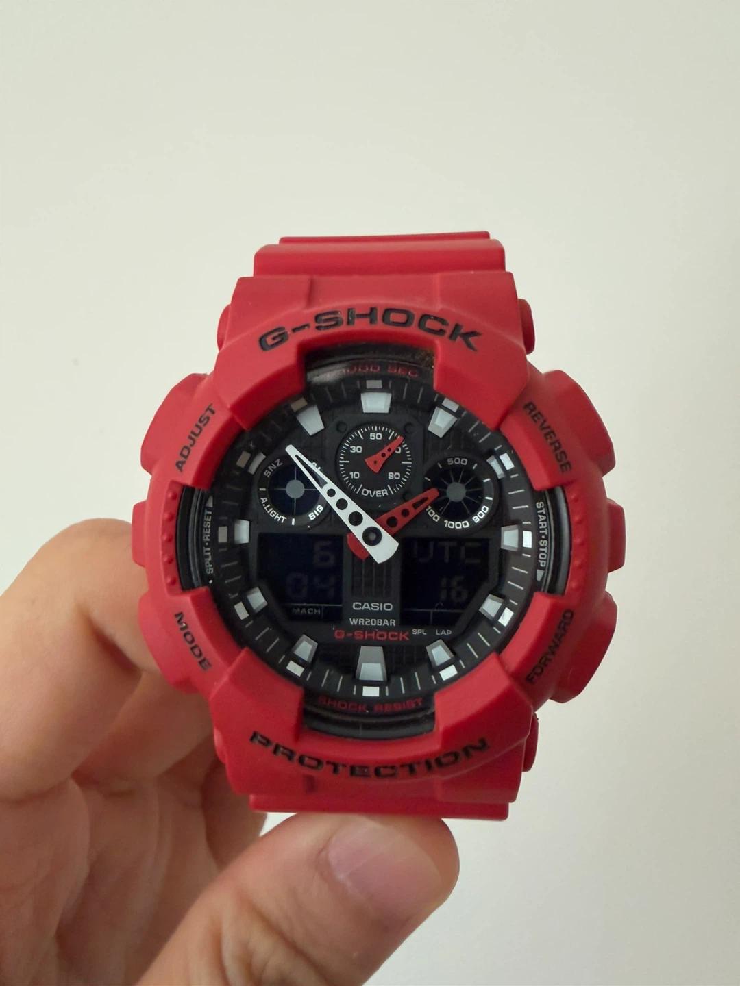 Casio G-Shock GA-100B Red Watch