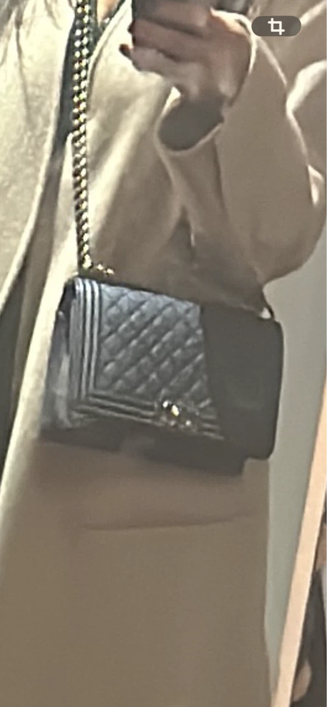CHANEL boy bag navy /silver authentic old medium size - photo 3