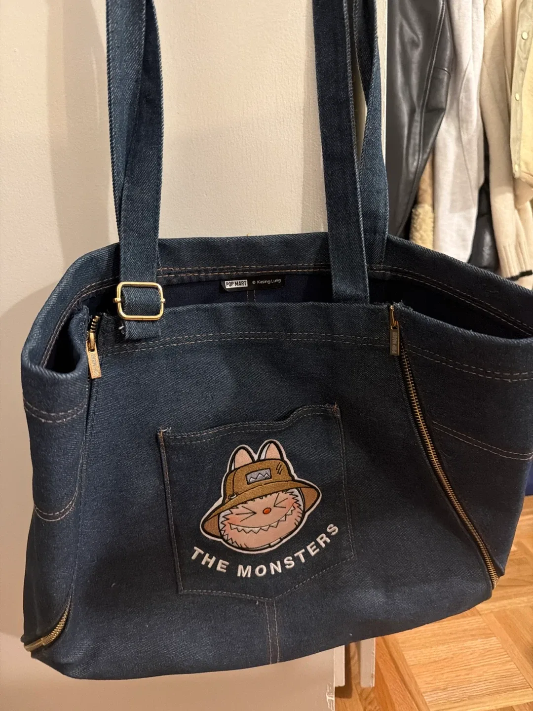 POP MART "THE MONSTERS" Denim Tote Bag