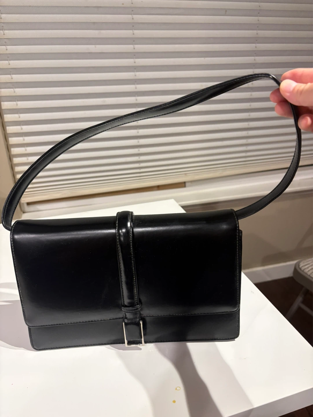 Black Leather Shoulder Bag