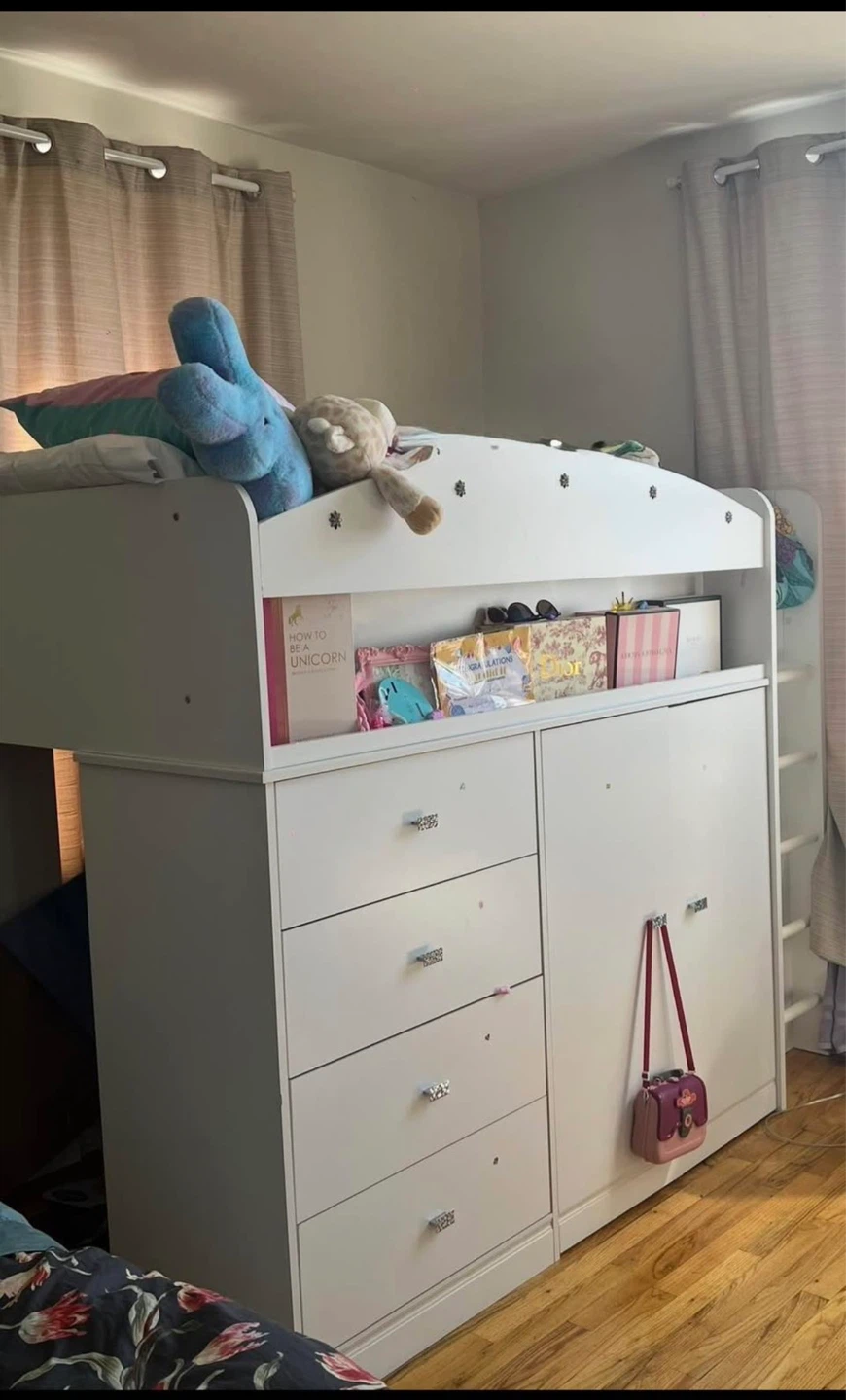 South Shore Tiara Loft Bed with Desk, Twin - photo 2