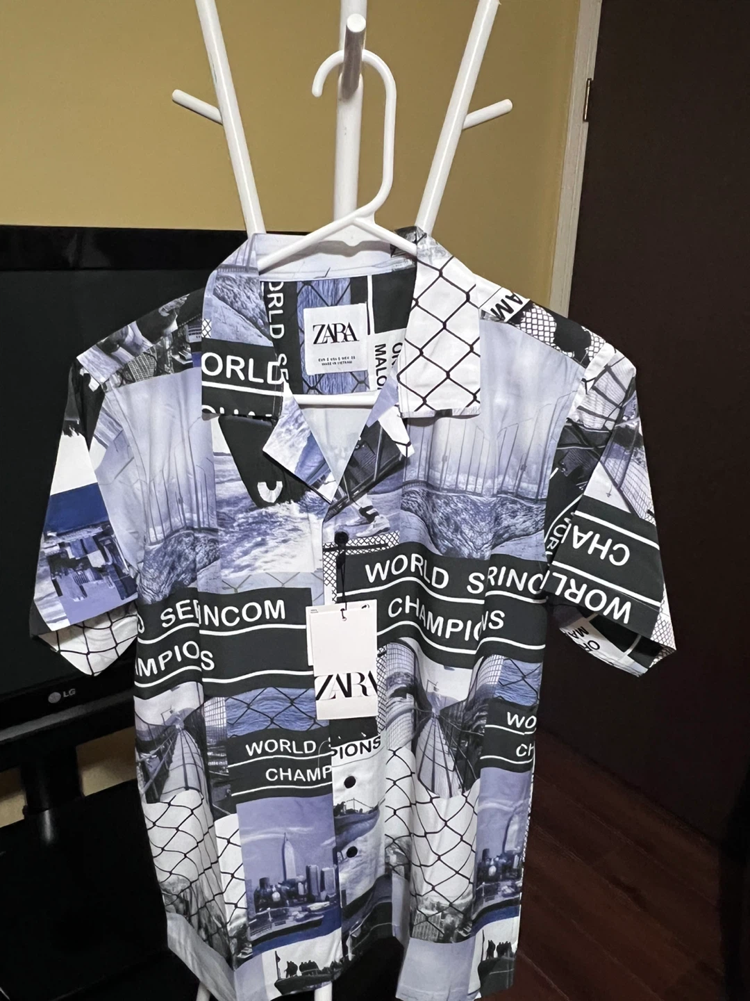 ZARA Men's Short Sleeve Button-Up Shirt - photo 2