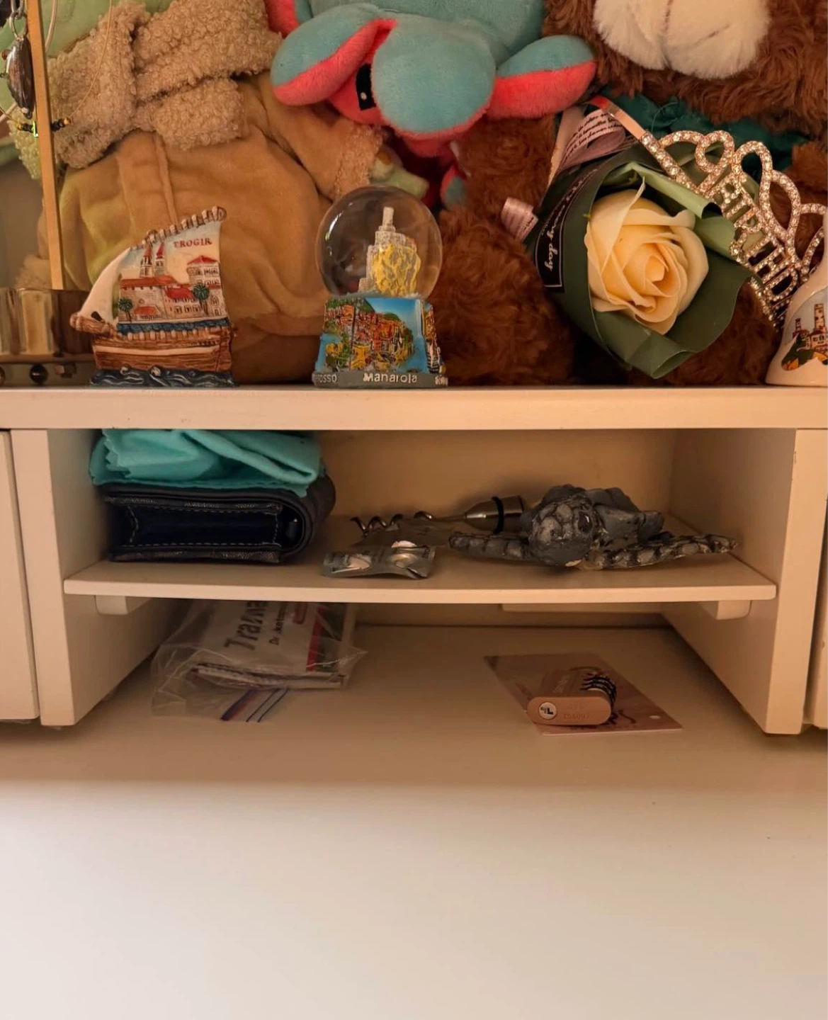 White Wooden Desk Organizer with Drawers - photo 3