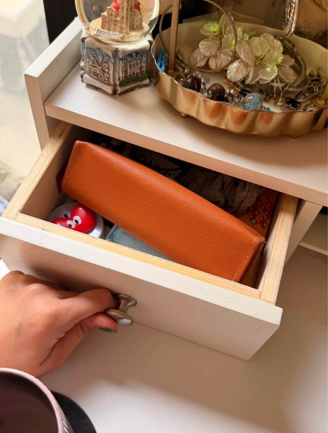 White Wooden Desk Organizer with Drawers - photo 4