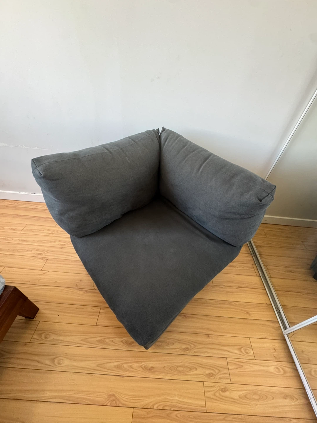 Dark Grey Sectional Armchair Corner Piece - photo 3