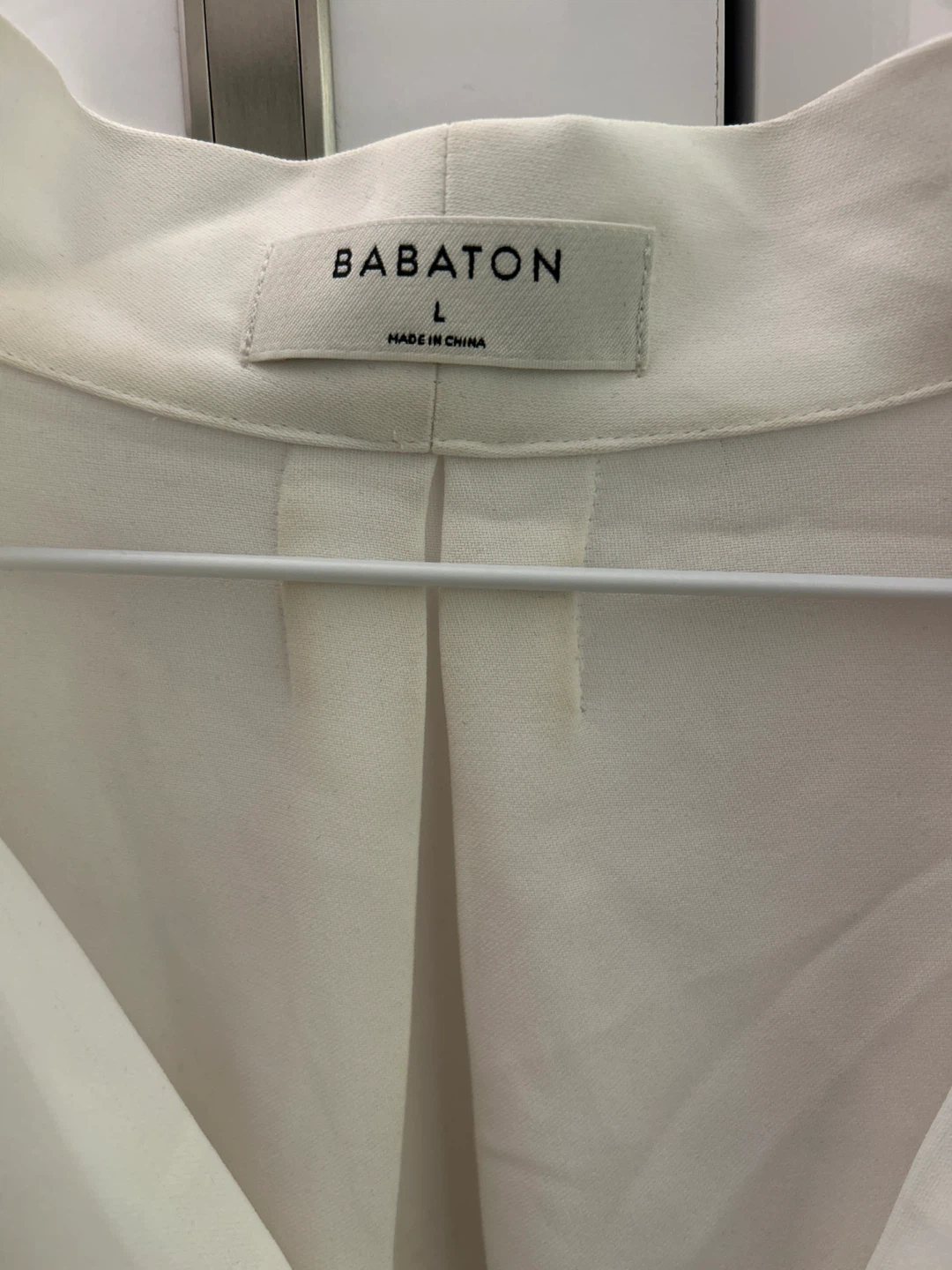 Babaton White Long Sleeve Blouse Size L - photo 2