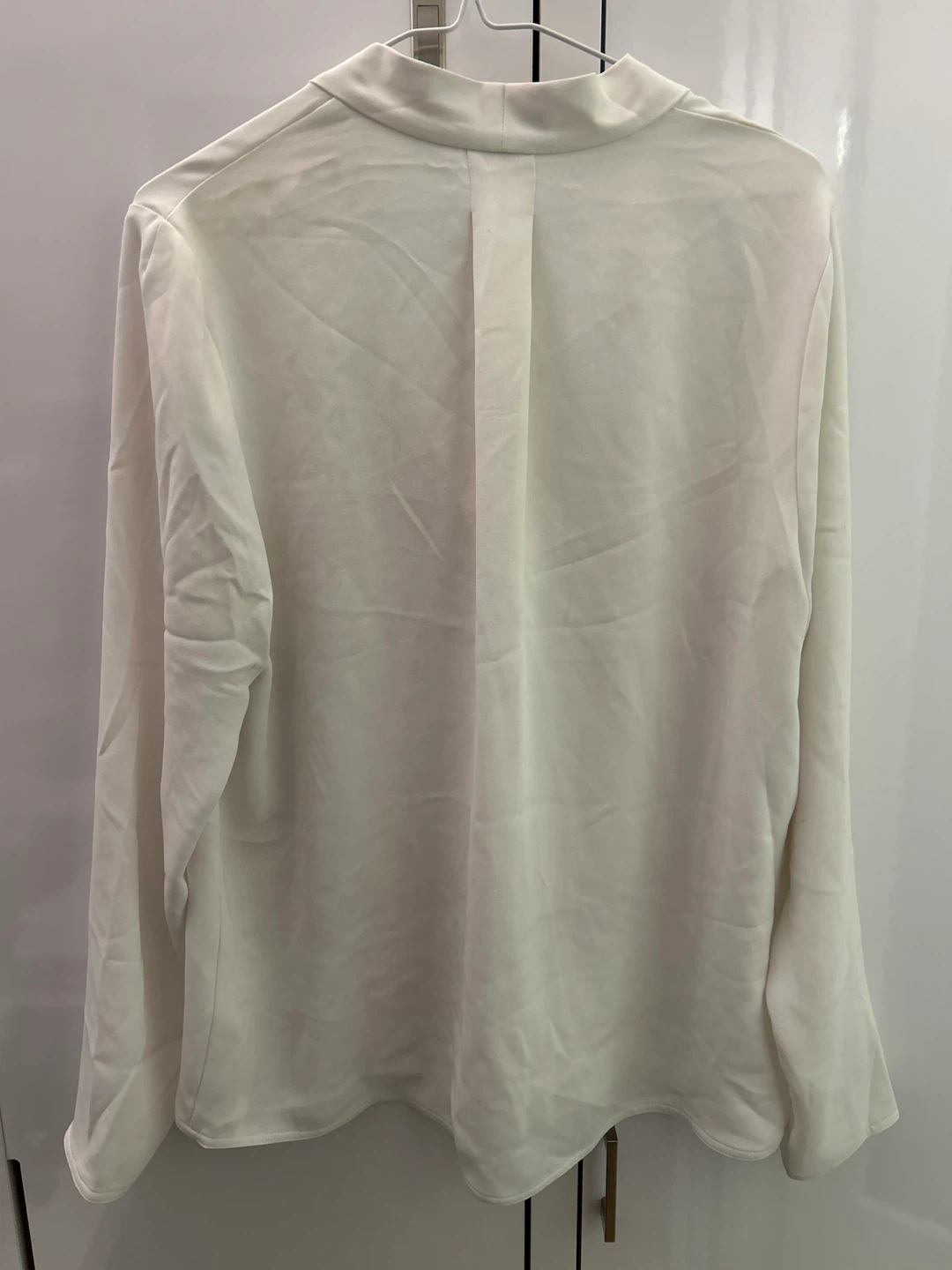 Babaton White Long Sleeve Blouse Size L - photo 4