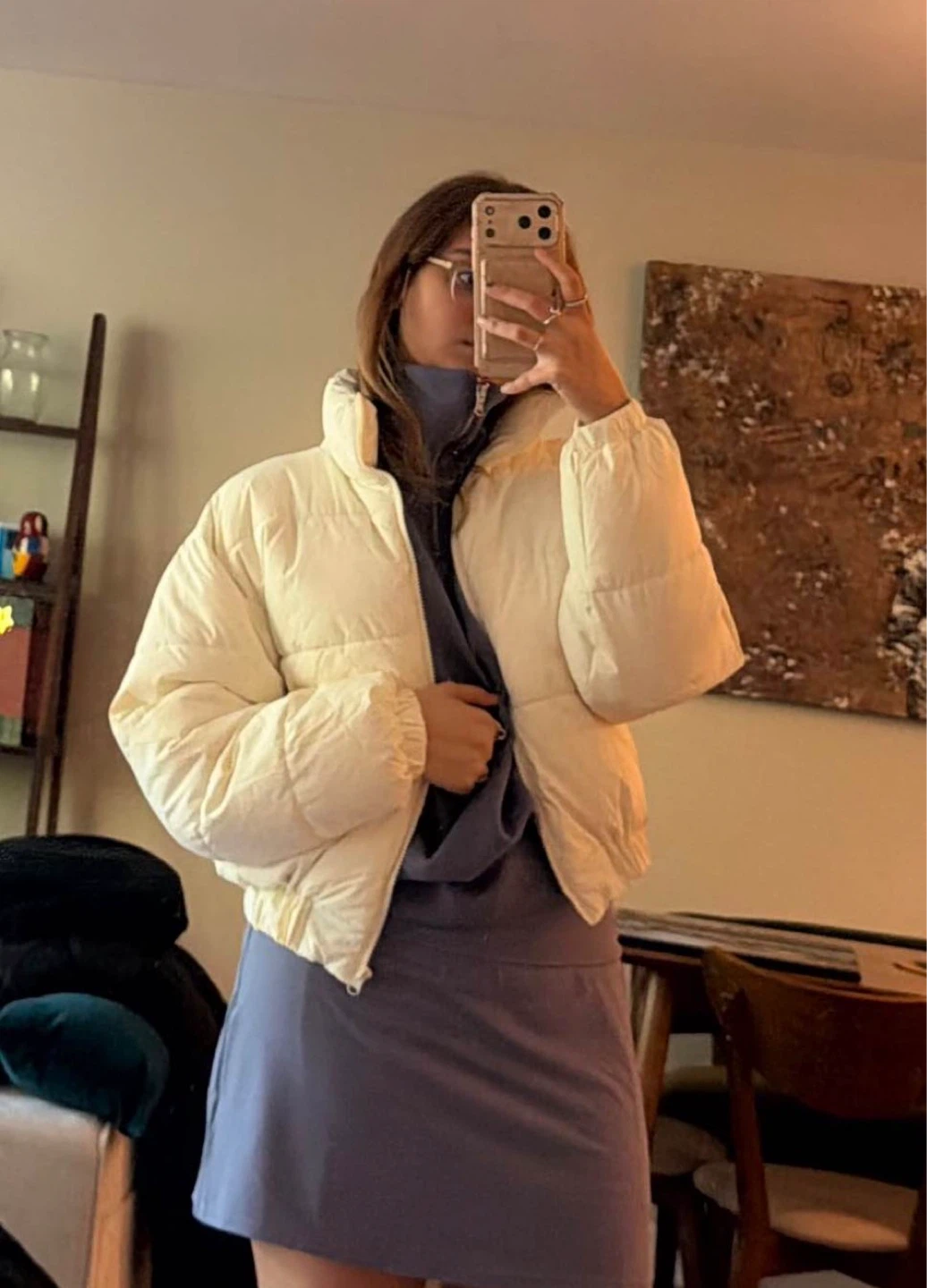 Cream Puffer Jacket