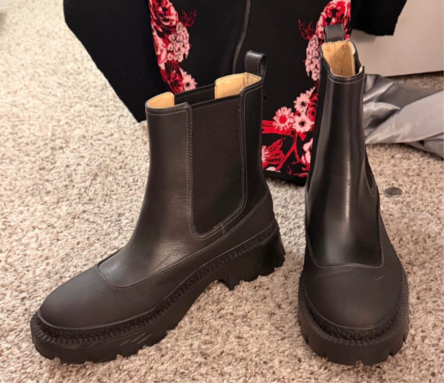 COACH Women's Black Leather Chelsea Boots Size 9