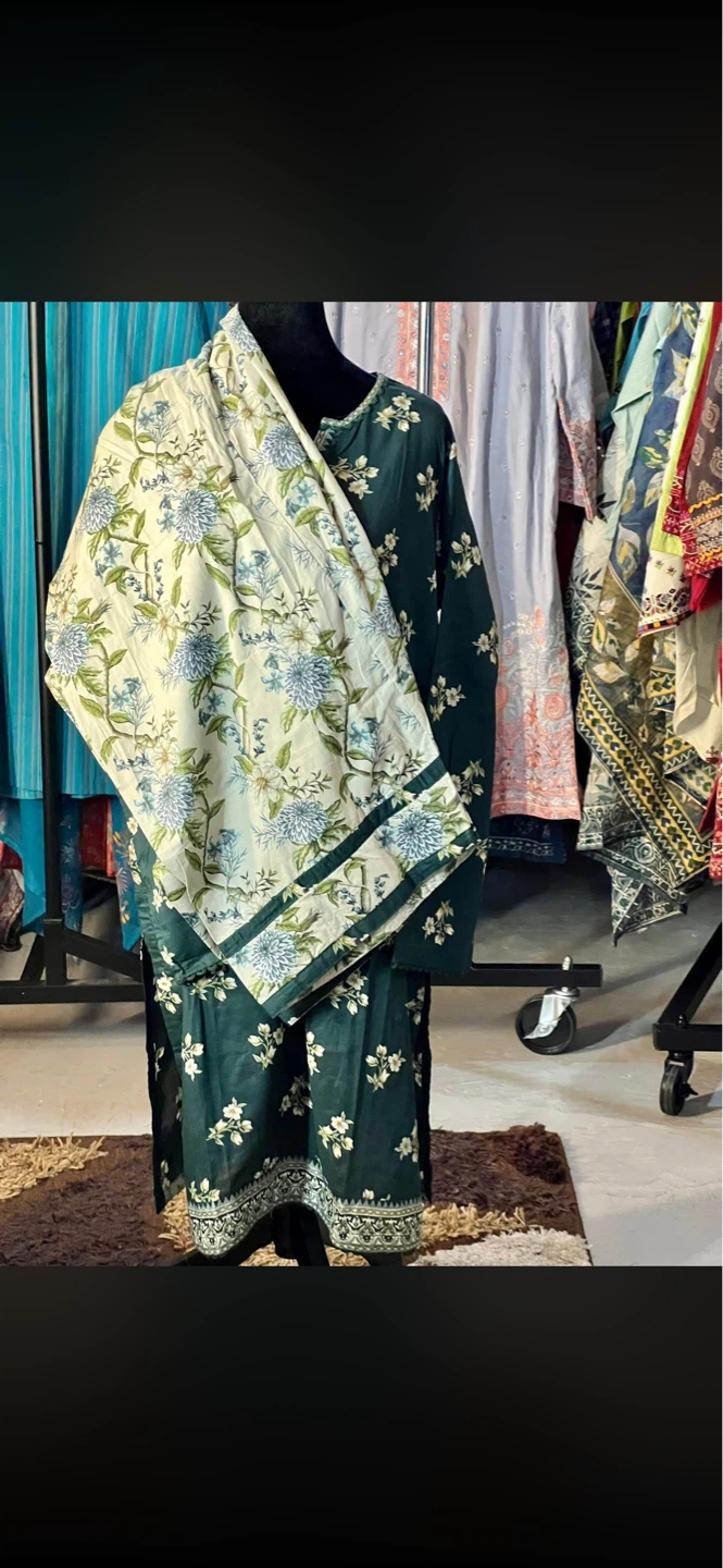Women's 3-Piece Printed Lawn Suit with Dupatta - photo 2