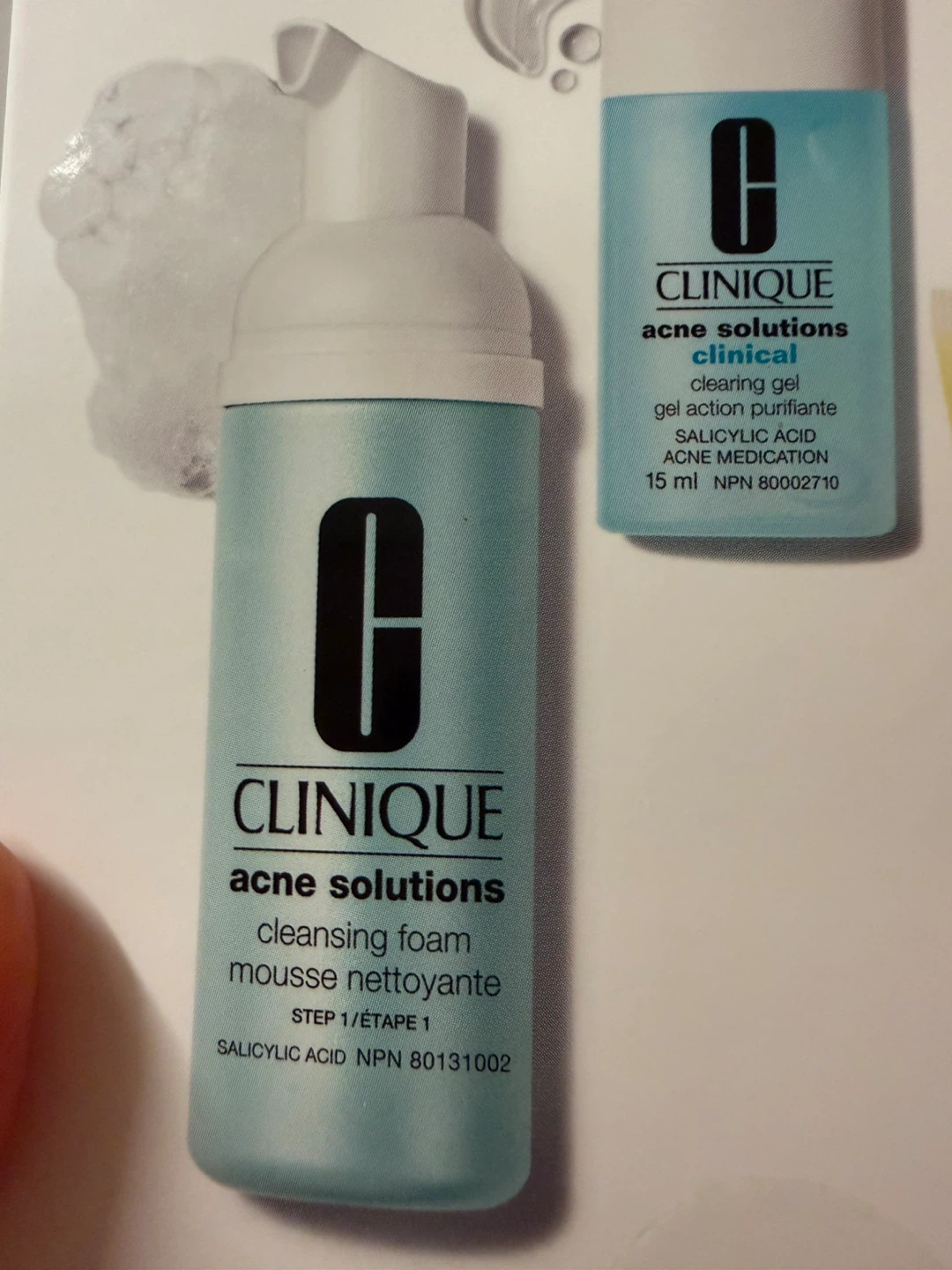 Clinique Acne Solutions  Clearing Gel & Cleansing Foam Set - photo 2