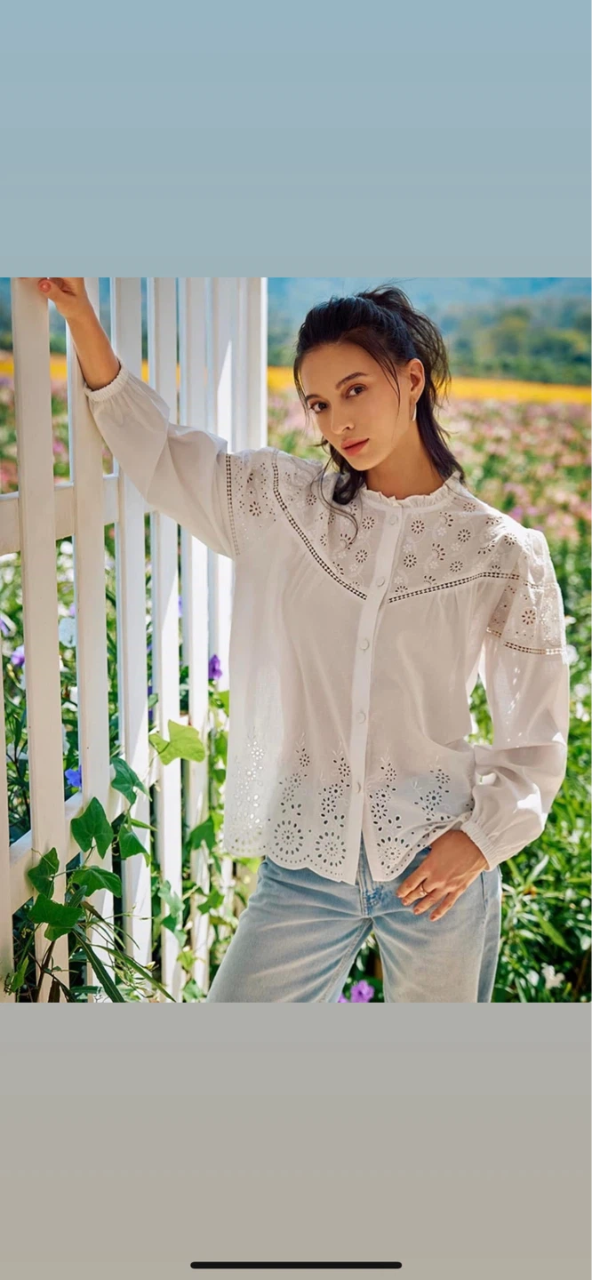 White chikankari Blouse